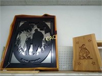 Gone Fishing Etched Metal Mirror and Horse Art