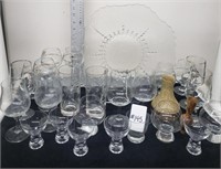 27 pces crystal and glass
