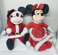 80s Christmas Mickey and Minnie