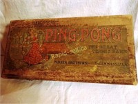 Antique Ping Pong Display Box