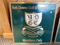 BRASS PLAQUE YD MEMBERS  ONLY CREST