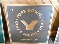 BRASS PLAQUE YD MEMBERS ONLY NO CREST