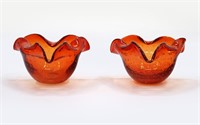 Pair of Murano Art Glass Candy Dishes