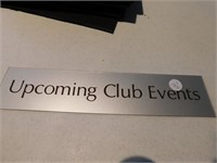 UPCOMING CLUB EVENTS