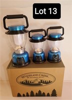 3 pc Blue lantern set