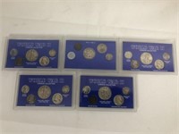 5 U.S. World War II Coinage Collection Sets