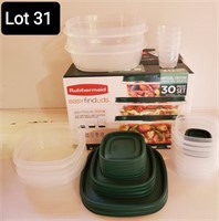 30 pc rubbermaid food storage