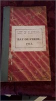 List of Electors. Bay-De-Verde 1913.