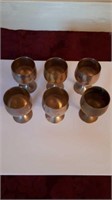 6 Silver Plate. Egg Cups.