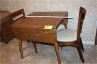 Drop Leaf Table & 2 Vintage Chairs
