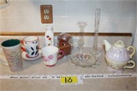 Cups, Vases, Tea Pot, etc.