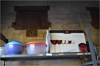 WINE GLASSES AND MISC KITCHEN ITEMS