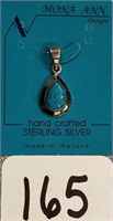 Hand Crafted SS with Genuine Turquoise Pendant