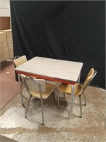 Vintage table and 3 chairs