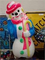 Vintage Blow Mold Electrified Snowman