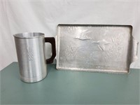 West Bend Aluminum Pot and Tray No Marks