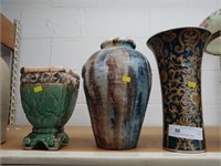 (3) Porcelain & Stoneware Vases
