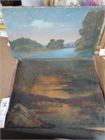 (2) Original W. Ferguson 1920s Oil on Canvas
