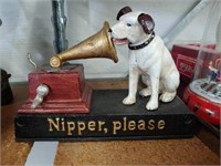 Contemporary "Nipper, Please" Mechanical Coin Bank