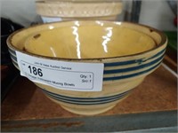 (2) Vintage Yelloware Mixing Bowls