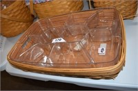 Longaberger Large Hostess Tray Basket w/ Protector