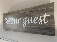 "BE OUR GUEST" WALL ART