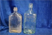 Pair of Vintage Bottles Gordon's Dry Gin and Lincn