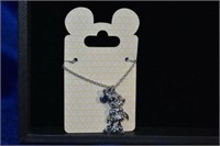 New Disney Crystal on Silver Tone Necklace