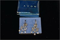 Avon Silvertone Rhinestone Interchangeable