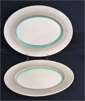 2 pcs Vtg Susie Cooper Burslem Large Platters