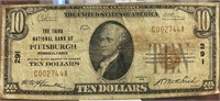1929 $10 National Bank Note (Pittsburg, PA)