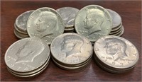 (29) Kennedy Half Dollars (dates from 1971 – 1984)