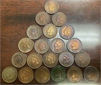 (21) Indian Head Cents