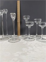 Tall Glass Candle Holders Set of 8