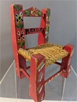 Mexico Hand Painted Doll Chair