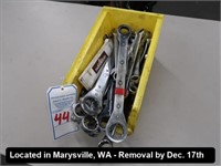 LOT, ASSORTED WRENCHES IN THIS BIN