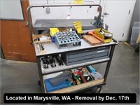 SHOP BUILT TOOL CART FOR TRAK DPM5 MILL TO