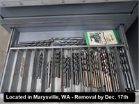 LOT, ASSORTED WIRE GAUGE DRILL BITS,