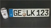 European License Plate