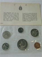 1970 Canada Mint Set 6 Unc Coins Incl Manitoba