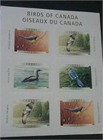 Set Of 6 Birds Of Canada 46 Cent Stamps