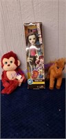 Monster high barbie beanie baby horse and stuffed