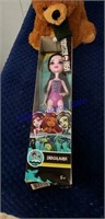 Monster high barbie and stuffed animal