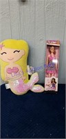 Melex barbie and mermaid pillow