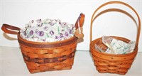 Two (2) Baskets 1992 & 1993 w/ Inserts, Liners