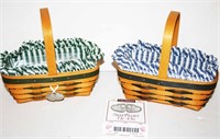 (2)1998 Longaberger Sweet Treats Blue Basket