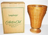 2003 Longaberger Collectors Club Floral Vase
