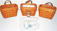 (3)Longaberger Booking Collector Baskets