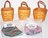 (3) 2001 Longaberger Chive Collection Basket