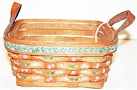 1991 Longaberger Decorated Basket w/ Insert